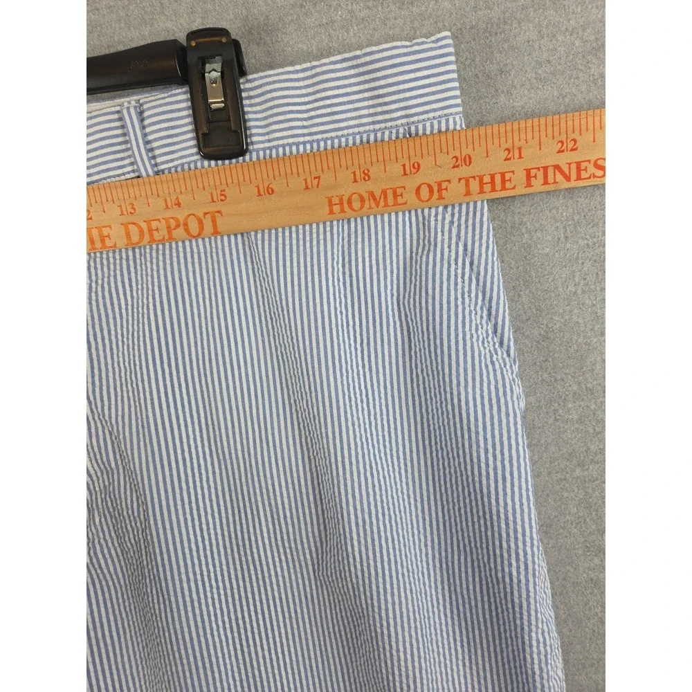 Polo Ralph Lauren Shorts 40 Blue White Seersucker Golf Classic Old Money Preppy‎